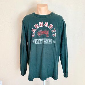 Carhartt Green Long Sleeve Tractor Graphic Shirt